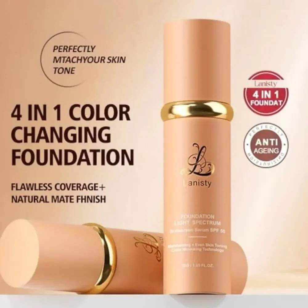 Lanisty 4-in-1 Color Changing Foundation SPF50 Concealer Moisturizer NEW VIRAL!!